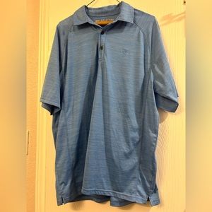 Ariat Tek Polo Shirt Men's Large Heat Series Stretch Performance Blue